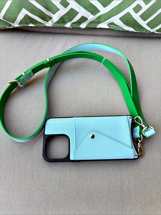 Bandolier Accessories - Bandolier iPhone 15 Pro Max Crossbody Phone Case Green & Blue